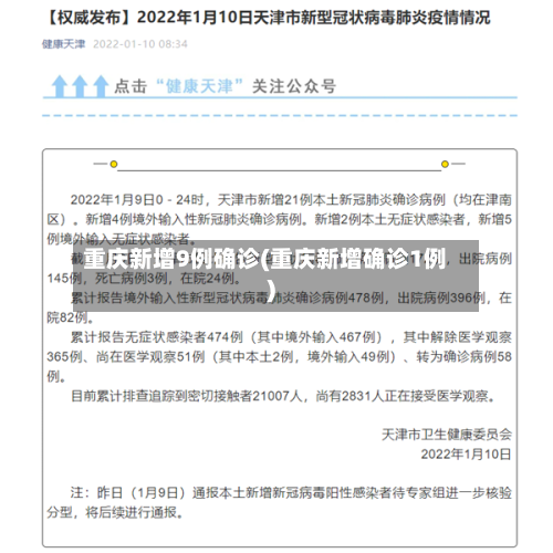 重庆新增9例确诊(重庆新增确诊1例)