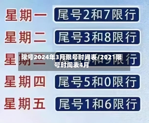 限号2024年3月限号时间表/2021限号时间表4月