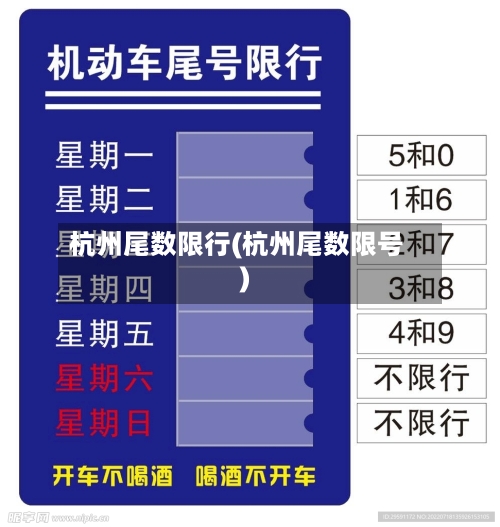 杭州尾数限行(杭州尾数限号)