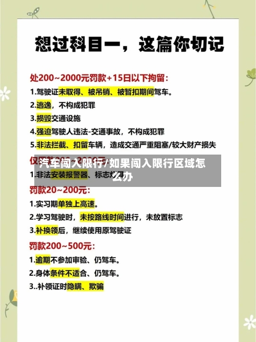 汽车闯入限行/如果闯入限行区域怎么办