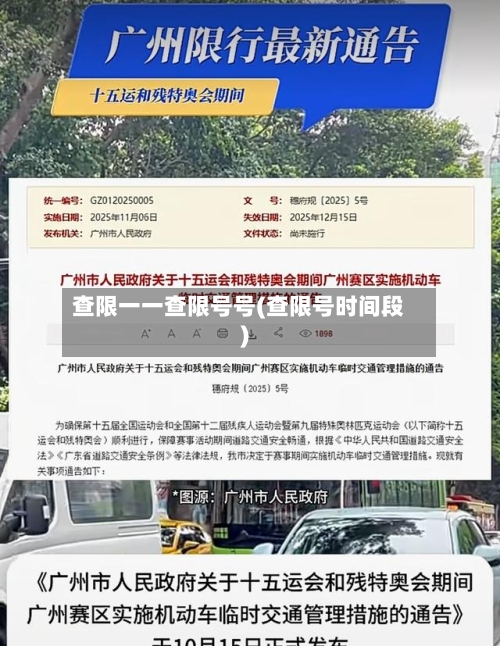 查限一一查限号号(查限号时间段)