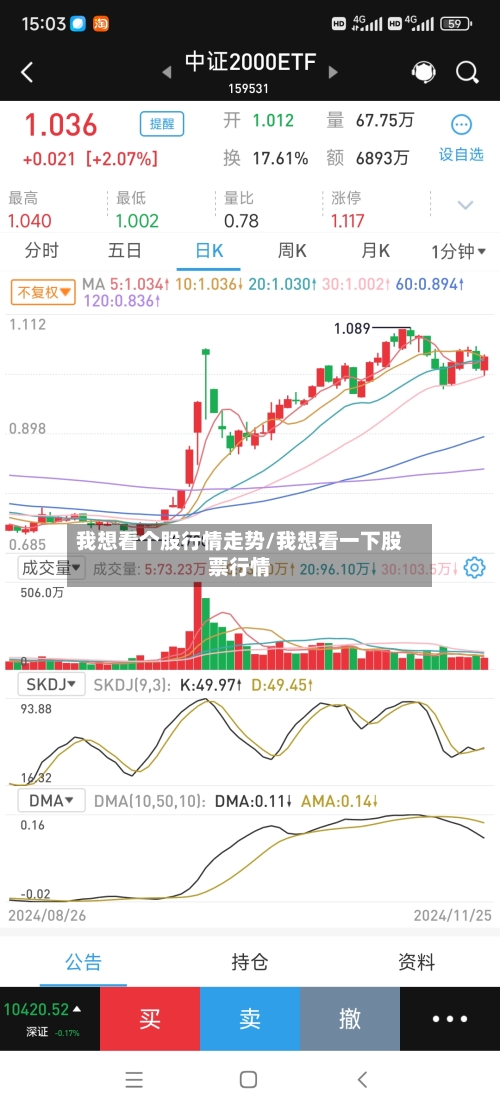 我想看个股行情走势/我想看一下股票行情