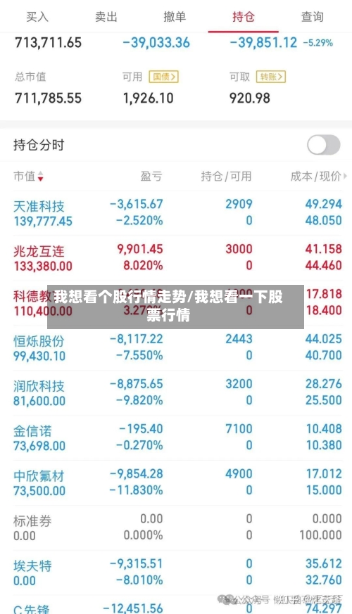 我想看个股行情走势/我想看一下股票行情