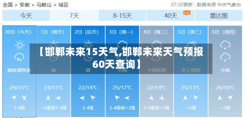 【邯郸未来15天气,邯郸未来天气预报60天查询】