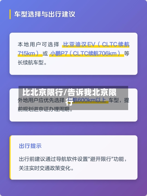 比北京限行/告诉我北京限行