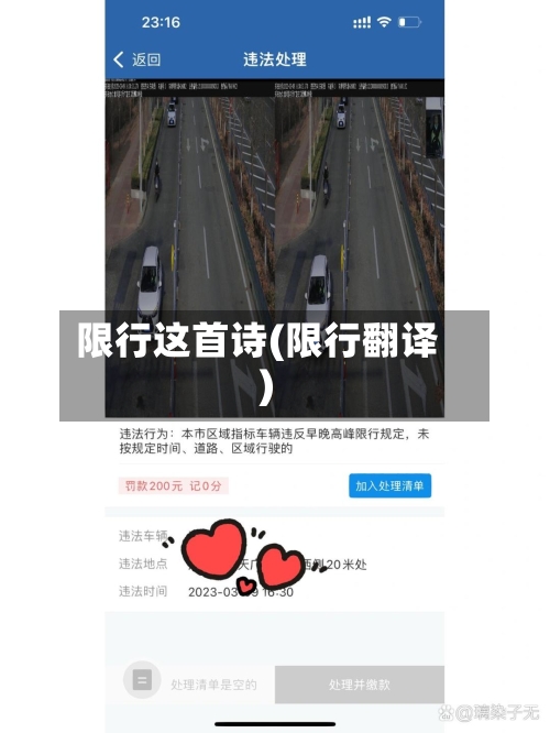 限行这首诗(限行翻译)