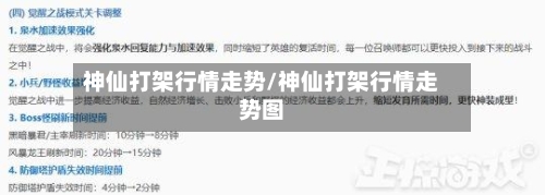 神仙打架行情走势/神仙打架行情走势图