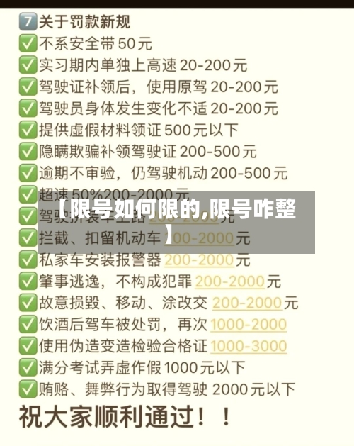 【限号如何限的,限号咋整】
