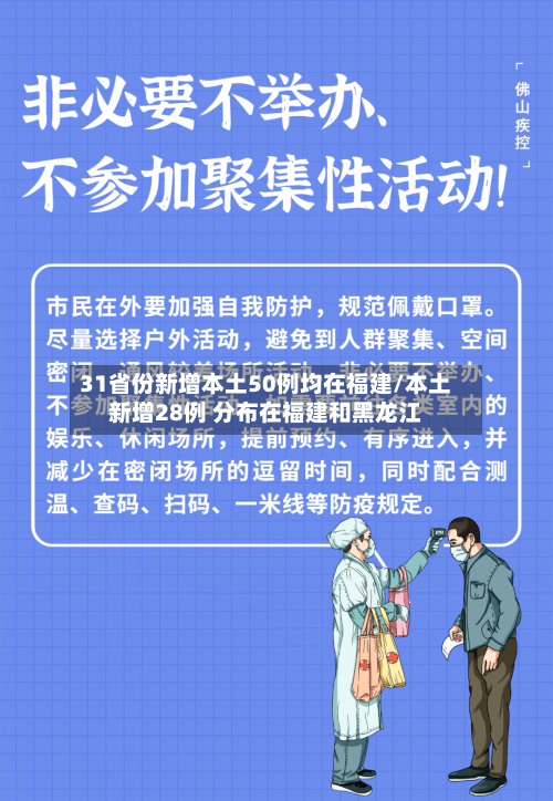 31省份新增本土50例均在福建/本土新增28例 分布在福建和黑龙江