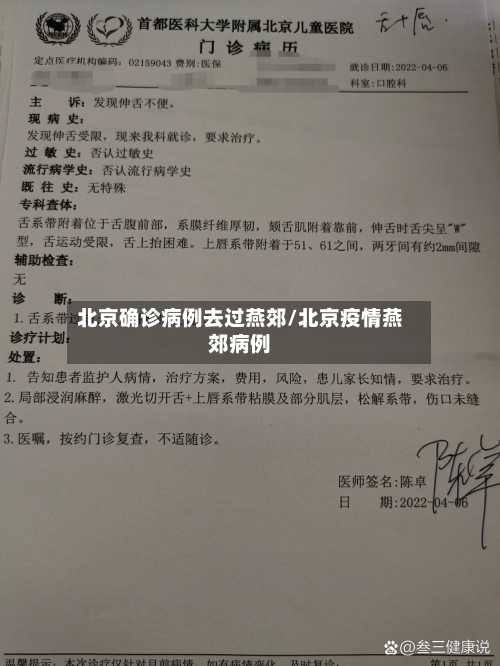 北京确诊病例去过燕郊/北京疫情燕郊病例