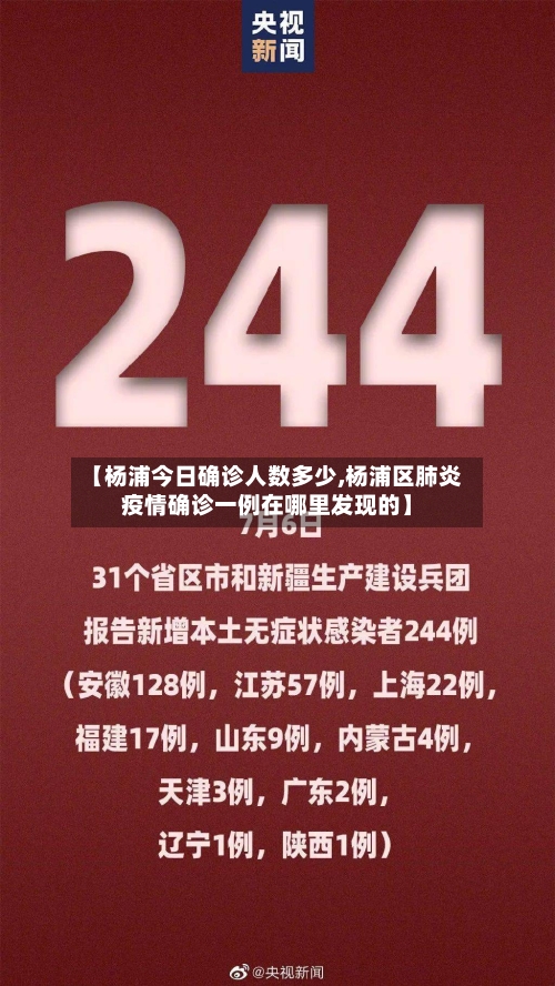 【杨浦今日确诊人数多少,杨浦区肺炎疫情确诊一例在哪里发现的】