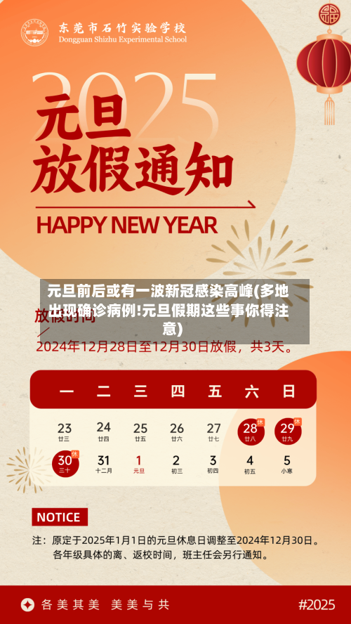 元旦前后或有一波新冠感染高峰(多地出现确诊病例!元旦假期这些事你得注意)