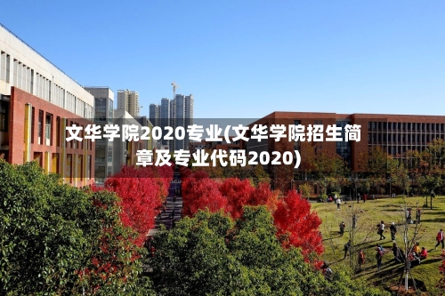 文华学院2020专业(文华学院招生简章及专业代码2020)