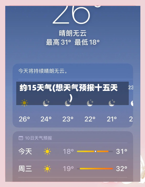 约15天气(想天气预报十五天)