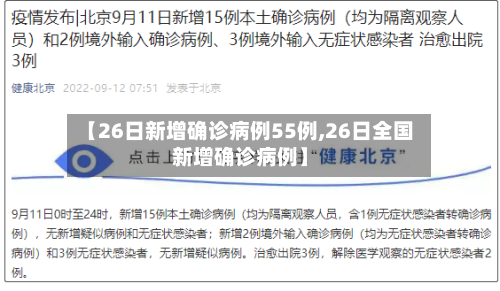 【26日新增确诊病例55例,26日全国新增确诊病例】