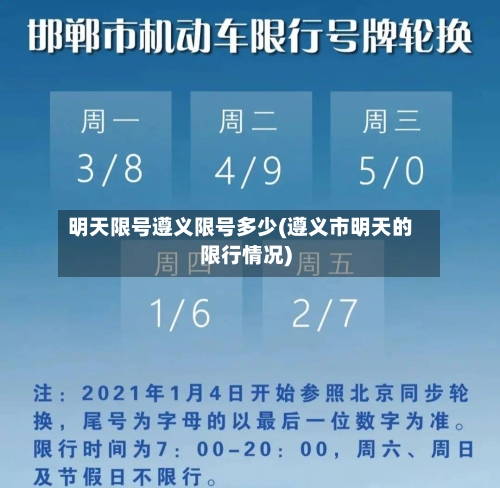 明天限号遵义限号多少(遵义市明天的限行情况)