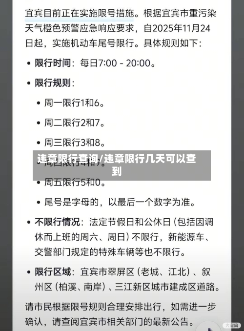 违章限行查询/违章限行几天可以查到