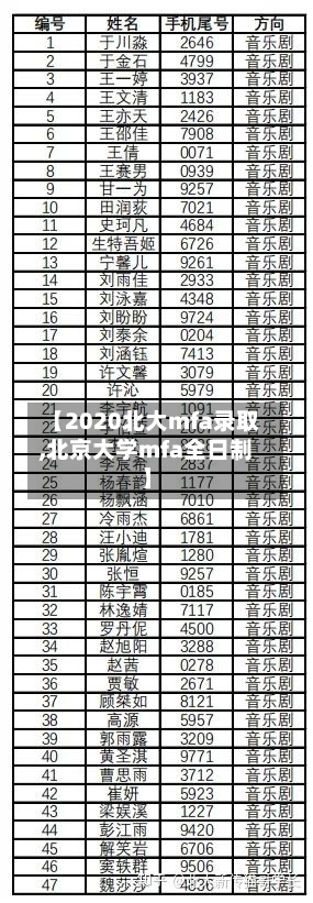 【2020北大mfa录取,北京大学mfa全日制】