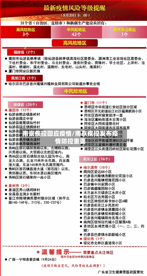 南京疾控回应疫情/南京疾控发布疫情防控重要