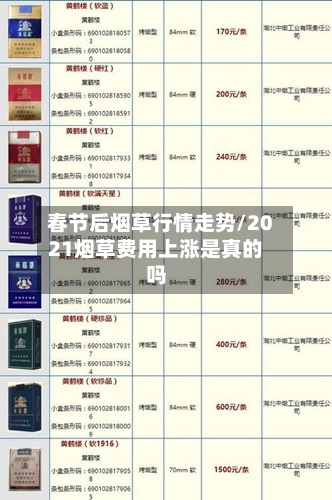 春节后烟草行情走势/2021烟草费用上涨是真的吗