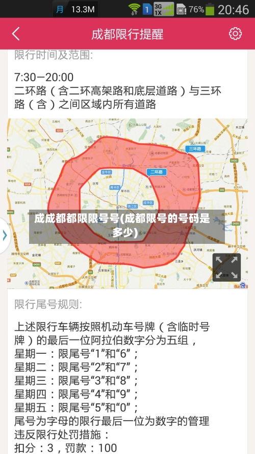 成成都都限限号号(成都限号的号码是多少)