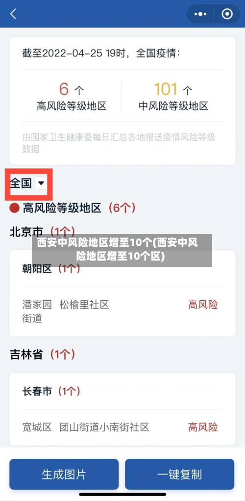 西安中风险地区增至10个(西安中风险地区增至10个区)