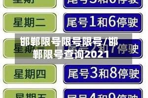 邯郸限号限号限号/邯郸限号查询2021