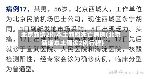 北京新增2例本土新冠死亡病例(北京新增本土确诊2例行程)
