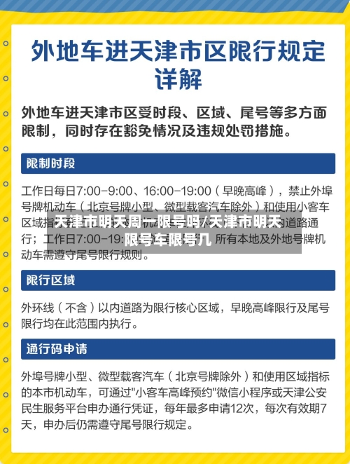天津市明天周一限号吗/天津市明天限号车限号几