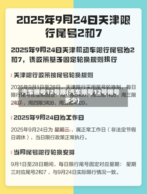 汽车限号12号限(汽车限号12号限号多少)