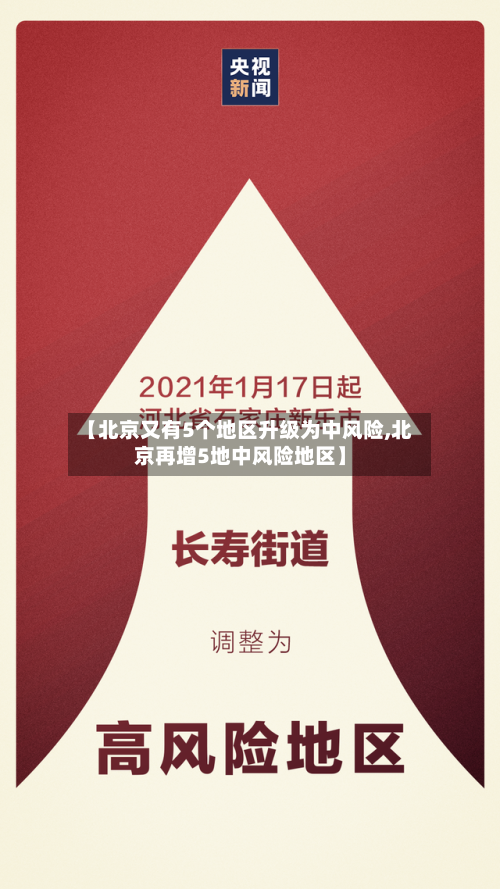 【北京又有5个地区升级为中风险,北京再增5地中风险地区】