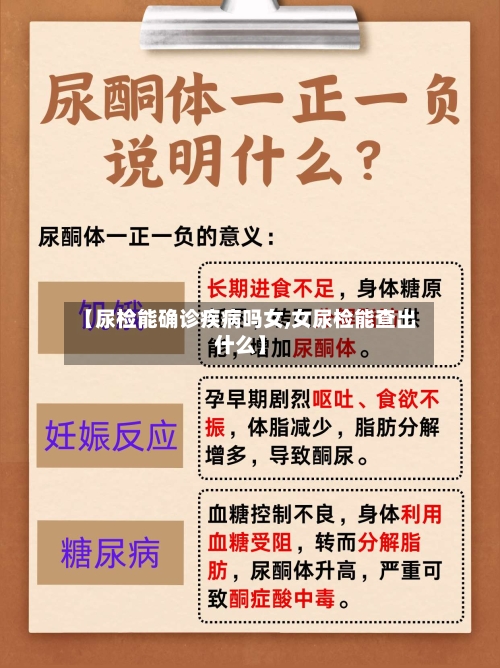 【尿检能确诊疾病吗女,女尿检能查出什么】