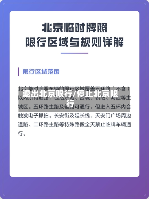 退出北京限行/停止北京限行