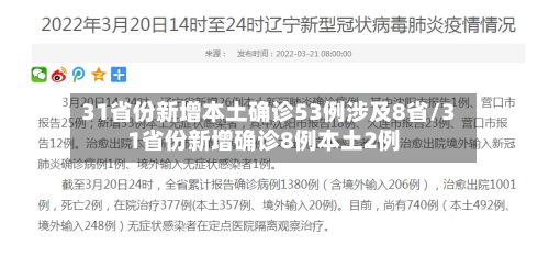 31省份新增本土确诊53例涉及8省/31省份新增确诊8例本土2例