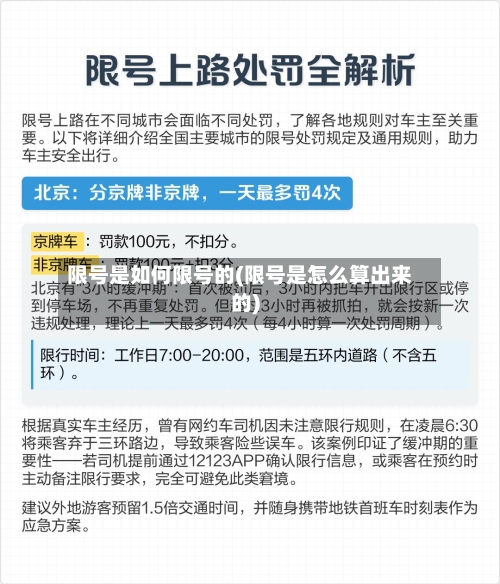 限号是如何限号的(限号是怎么算出来的)