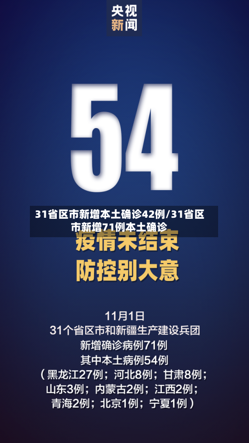 31省区市新增本土确诊42例/31省区市新增71例本土确诊