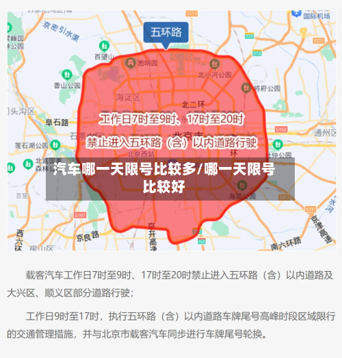 汽车哪一天限号比较多/哪一天限号比较好
