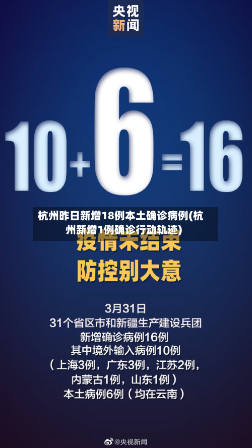杭州昨日新增18例本土确诊病例(杭州新增1例确诊行动轨迹)