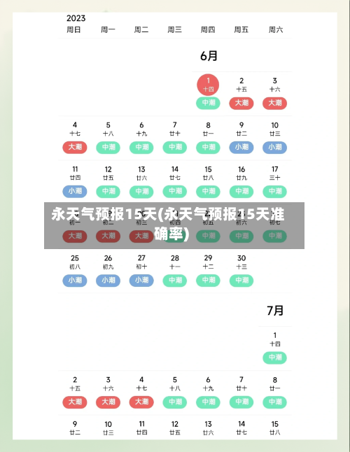 永天气预报15天(永天气预报15天准确率)