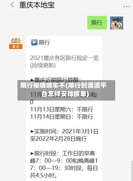 限行限嘀嘀车不(限行时滴滴平台怎样安排接单)