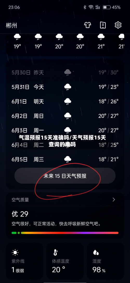 气温预报15天准确吗/天气预报15天查询的准吗