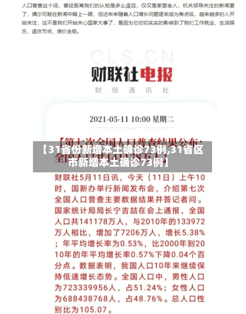 【31省份新增本土确诊73例,31省区市新增本土确诊73例】
