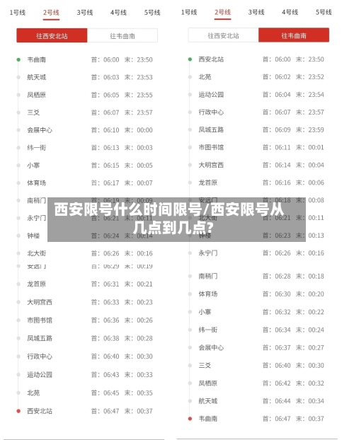 西安限号什么时间限号/西安限号从几点到几点?
