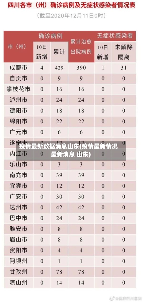 疫情最新数据消息山东(疫情最新情况 最新消息 山东)