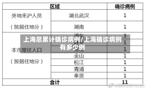 上海总累计确诊病例/上海确诊病例有多少例