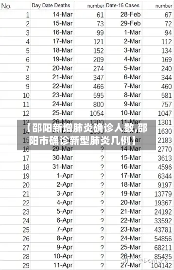 【邵阳新增肺炎确诊人数,邵阳市确诊新型肺炎几例】