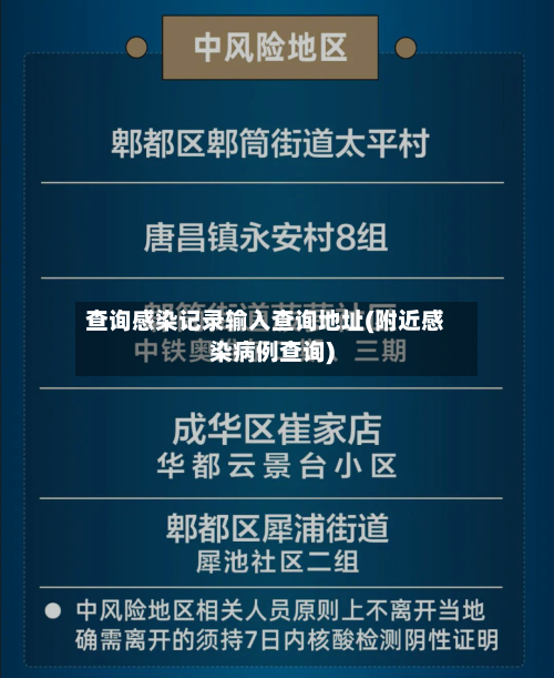 查询感染记录输入查询地址(附近感染病例查询)