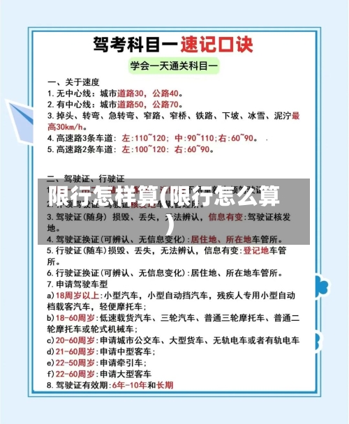 限行怎样算(限行怎么算)