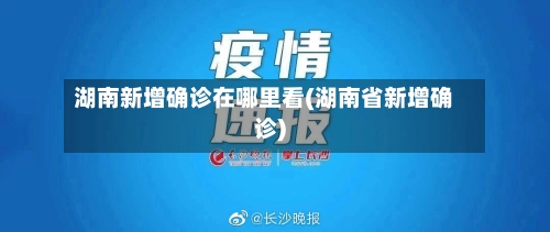 湖南新增确诊在哪里看(湖南省新增确诊)
