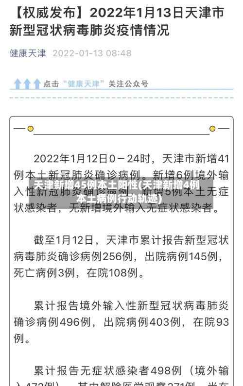 天津新增45例本土阳性(天津新增4例本土病例行动轨迹)